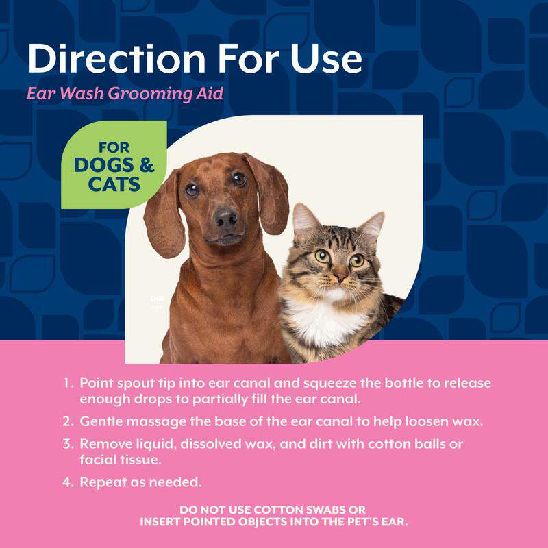 NaturVet Ear Wash w/Tea Tree Oil (Aloe & Baby Powder Scent)