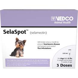 SelaSpot (selamectin) Topical for Dogs, 3 doses