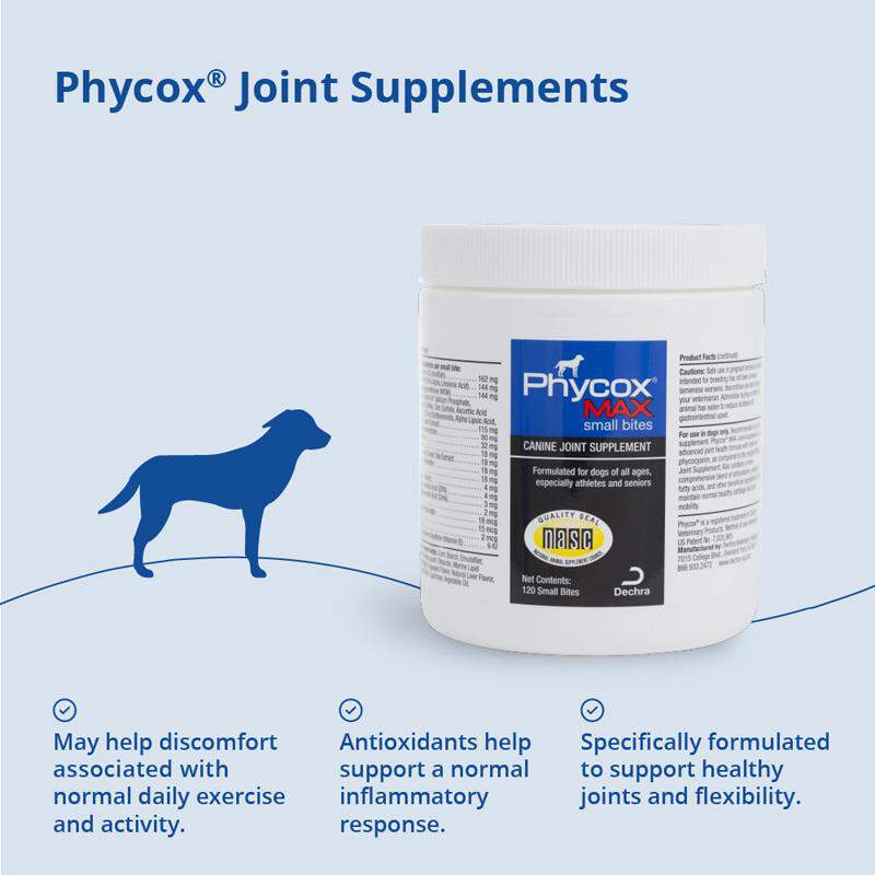 Phycox Max Small Bites Canine Joint Supplement, 120 ct