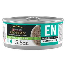 Purina Pro Plan Veterinary Diets EN Gastroenteric Savory Selects with Turkey in Gravy Wet Cat Food, 24 x 5.5 oz cans