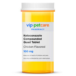 Ketoconazole Compounded Quad Tablet Chicken Flavored, 100 mg