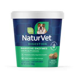 NaturVet Digestive Enzymes Plus Probiotic Soft Chews for Dogs